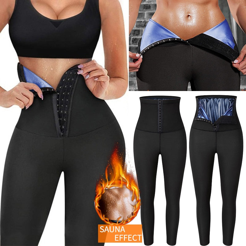 Womens Shapewear Sauna Pants High Waist Tight Sports Fitness Pants Breasted  Abdomen Control Sweat Three/five/nine Point Pants